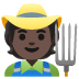 🧑🏿‍🌾 farmer: dark skin tone display on Google